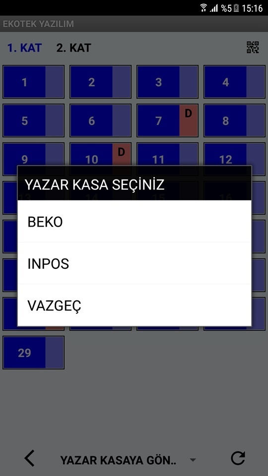 Hesabı Kablosuz Yazar Kasaya Gönder