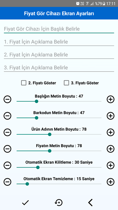 Cihaz Ekran Ayarları