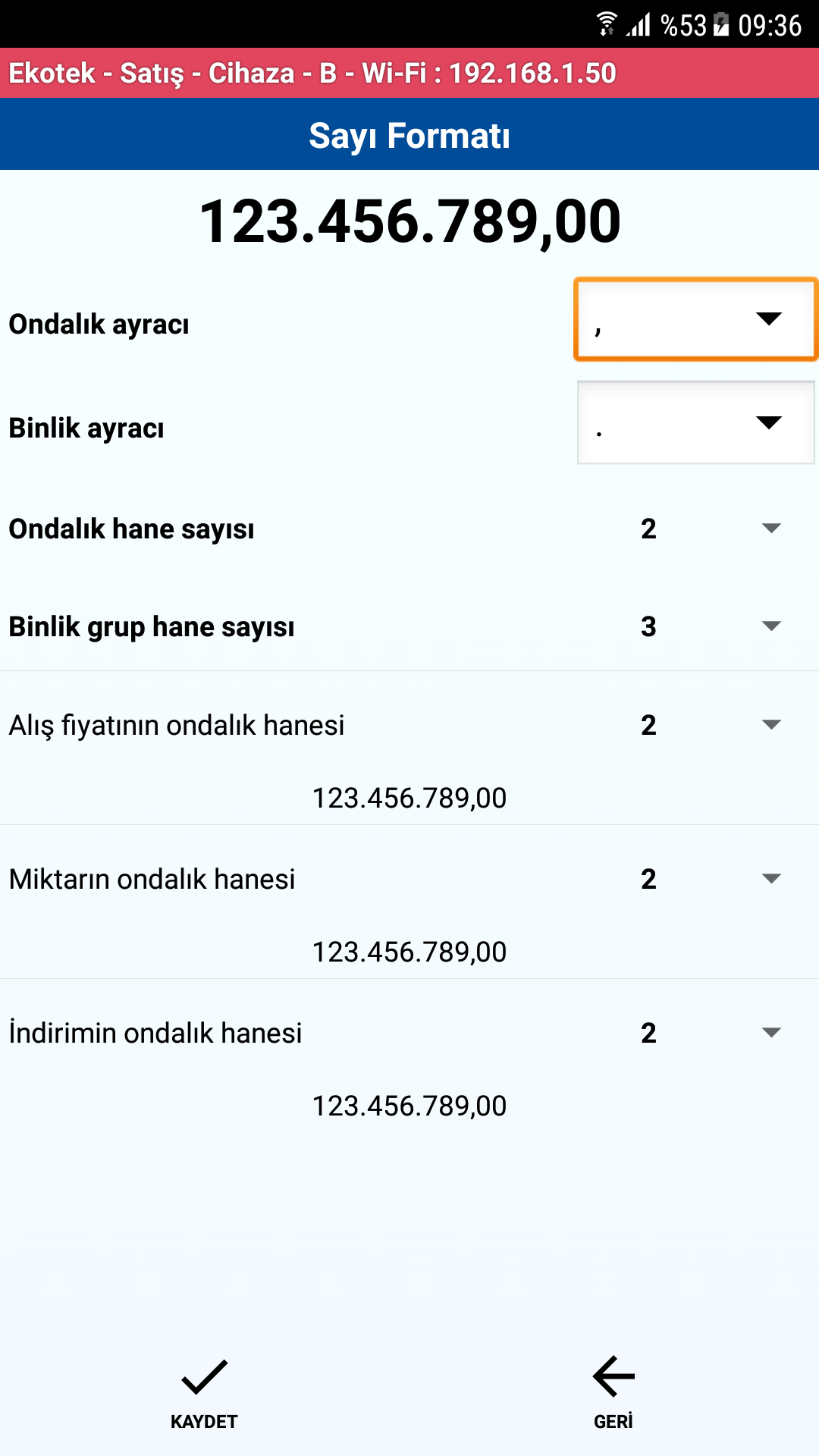 Sayı Formatı